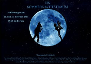 Ein Plakat für die Aufführung 
