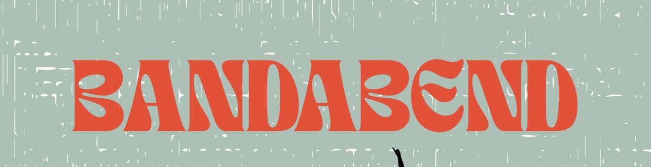 Text auf einem grafischen Hintergrund: "BANDABEND".