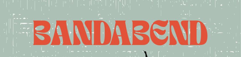 Text auf einem grafischen Hintergrund: "BANDABEND".